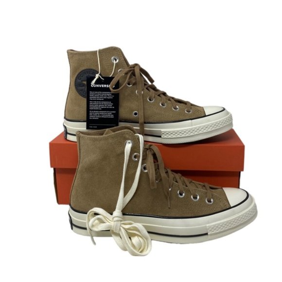 Converse Chuck 70 High Top Suede Sneakers Sand Dune Casual Size Women's A01457C - Picture 5 of 9